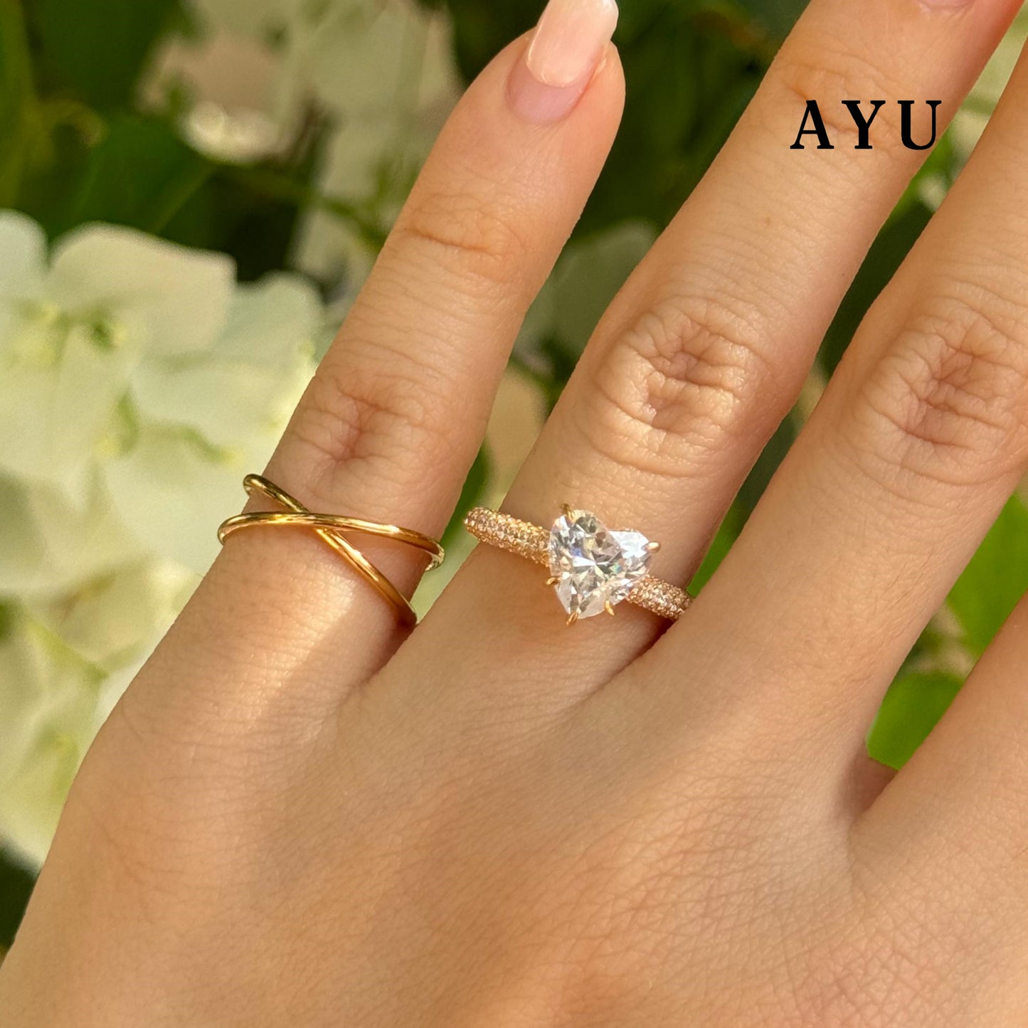 AYU Cincin Emas - X Thin Ring 16k Yellow Gold