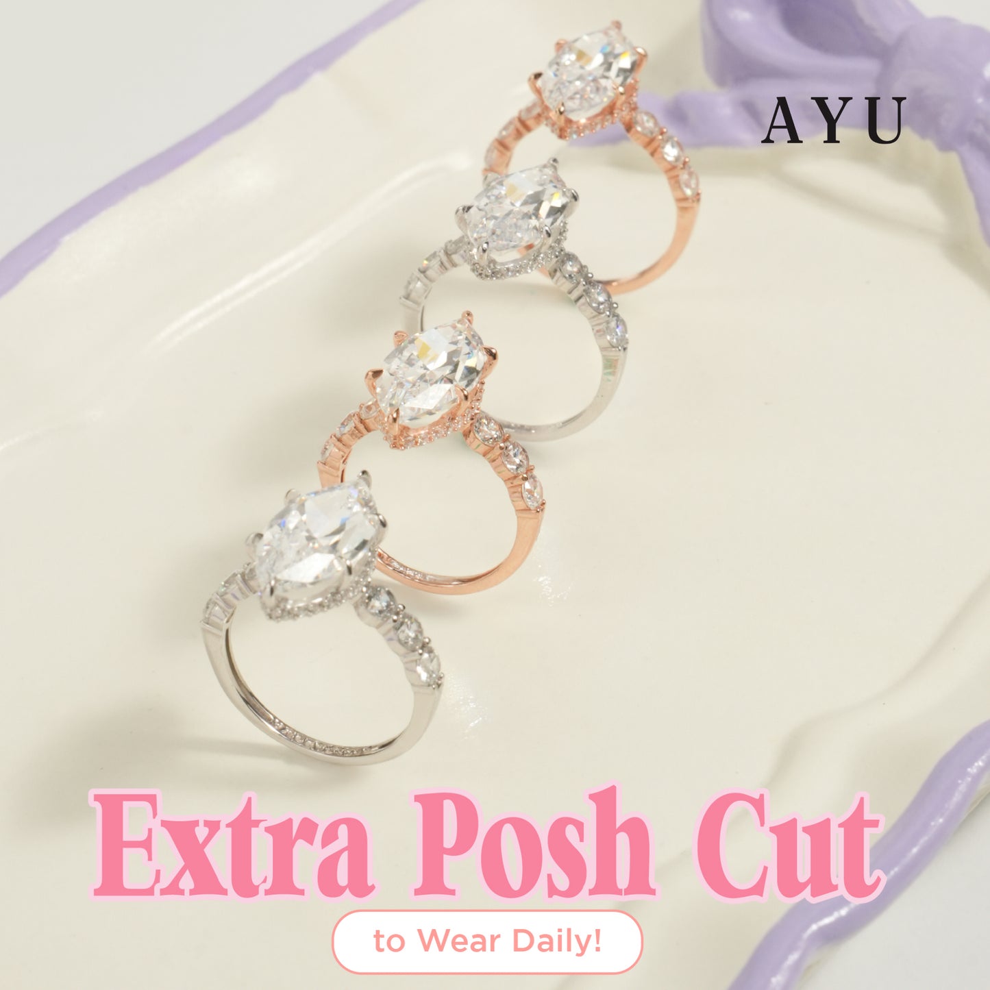 AYU Cincin Emas - The Ayu Selly Ring 17k Rose Gold