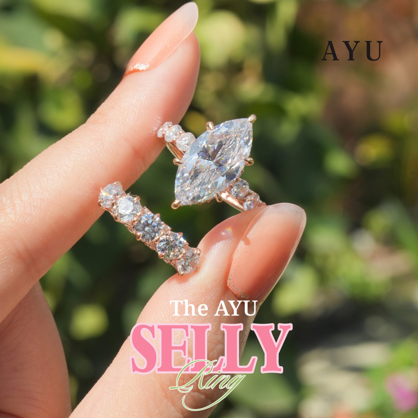 AYU Cincin Emas - The Ayu Selly Ring 17k Rose Gold