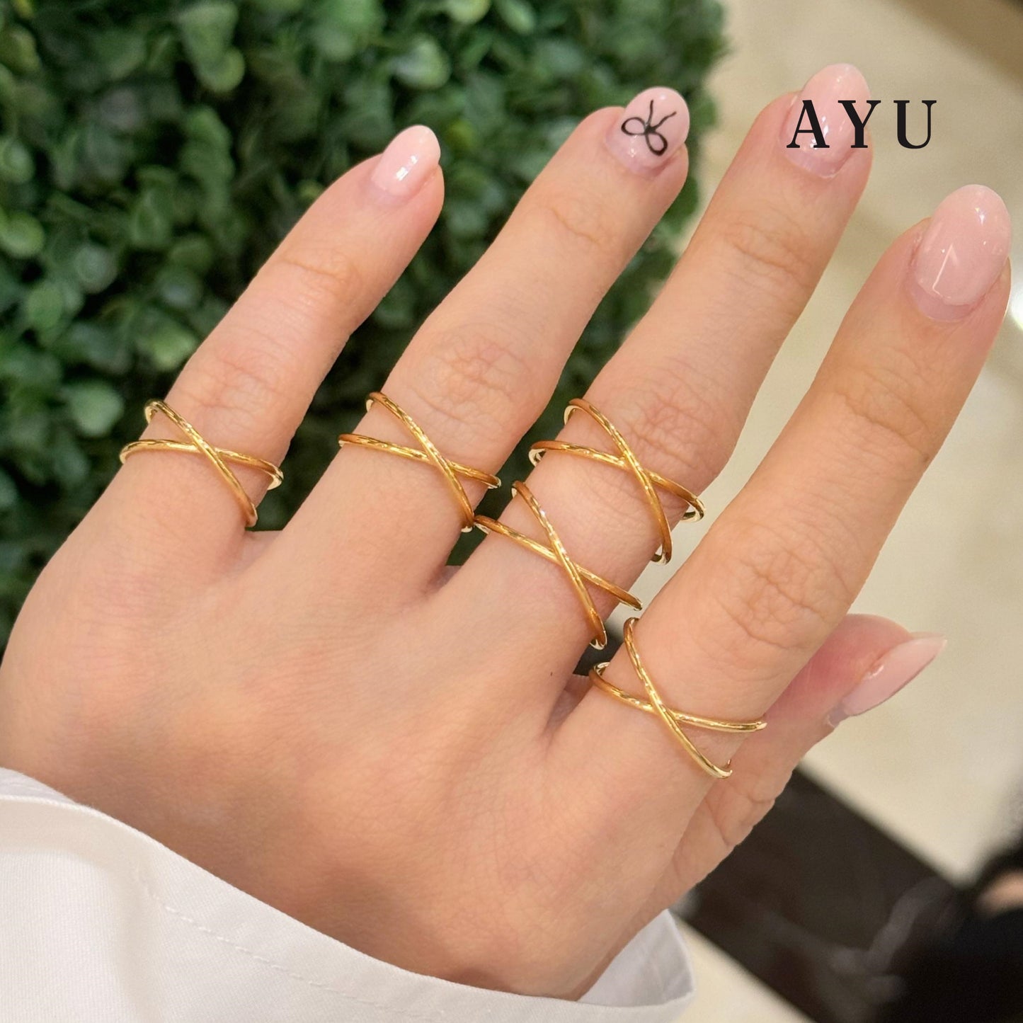 AYU Cincin Emas - X Thin Ring 16k Yellow Gold