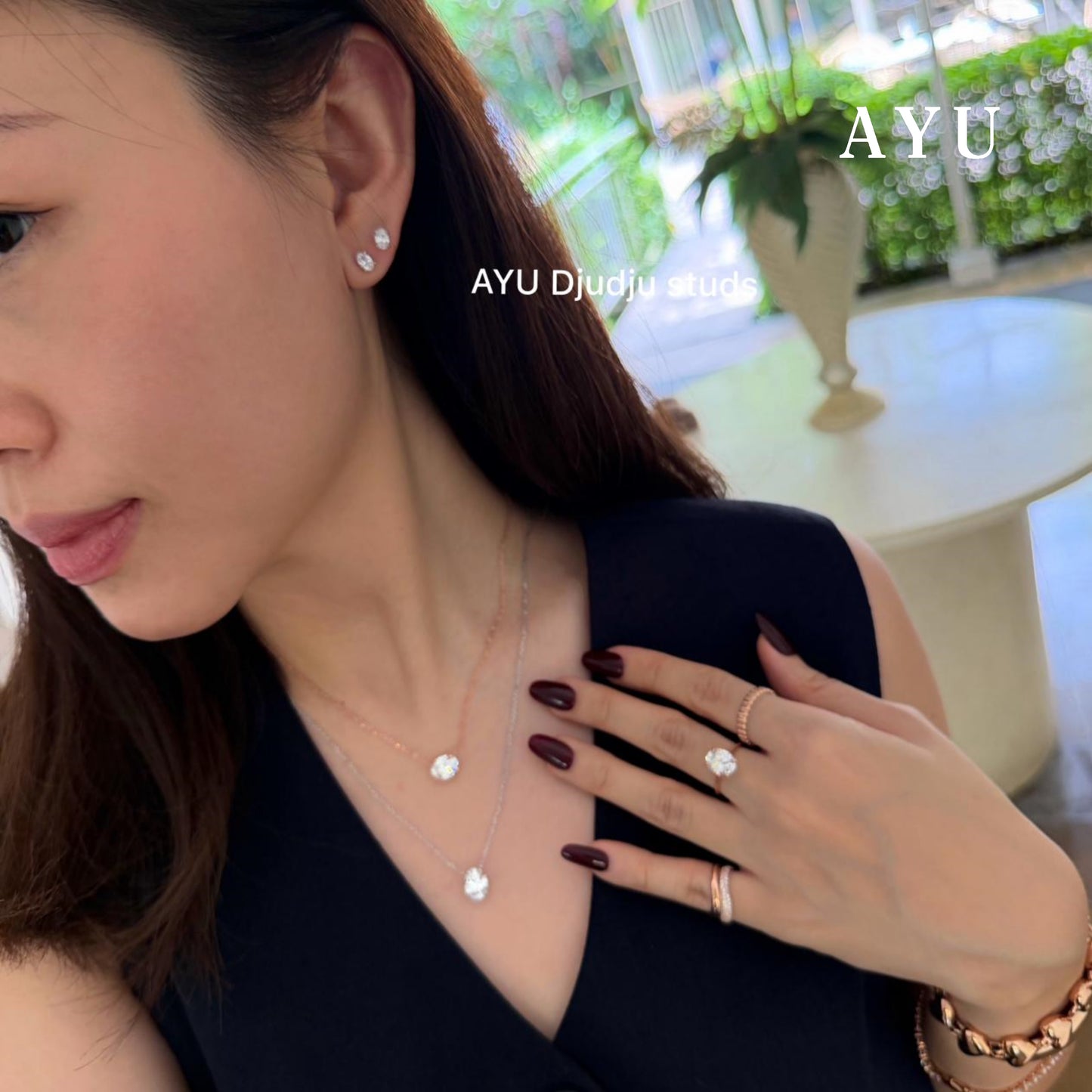 The AYU Djudju Solitaire Stud 17k Rose Gold