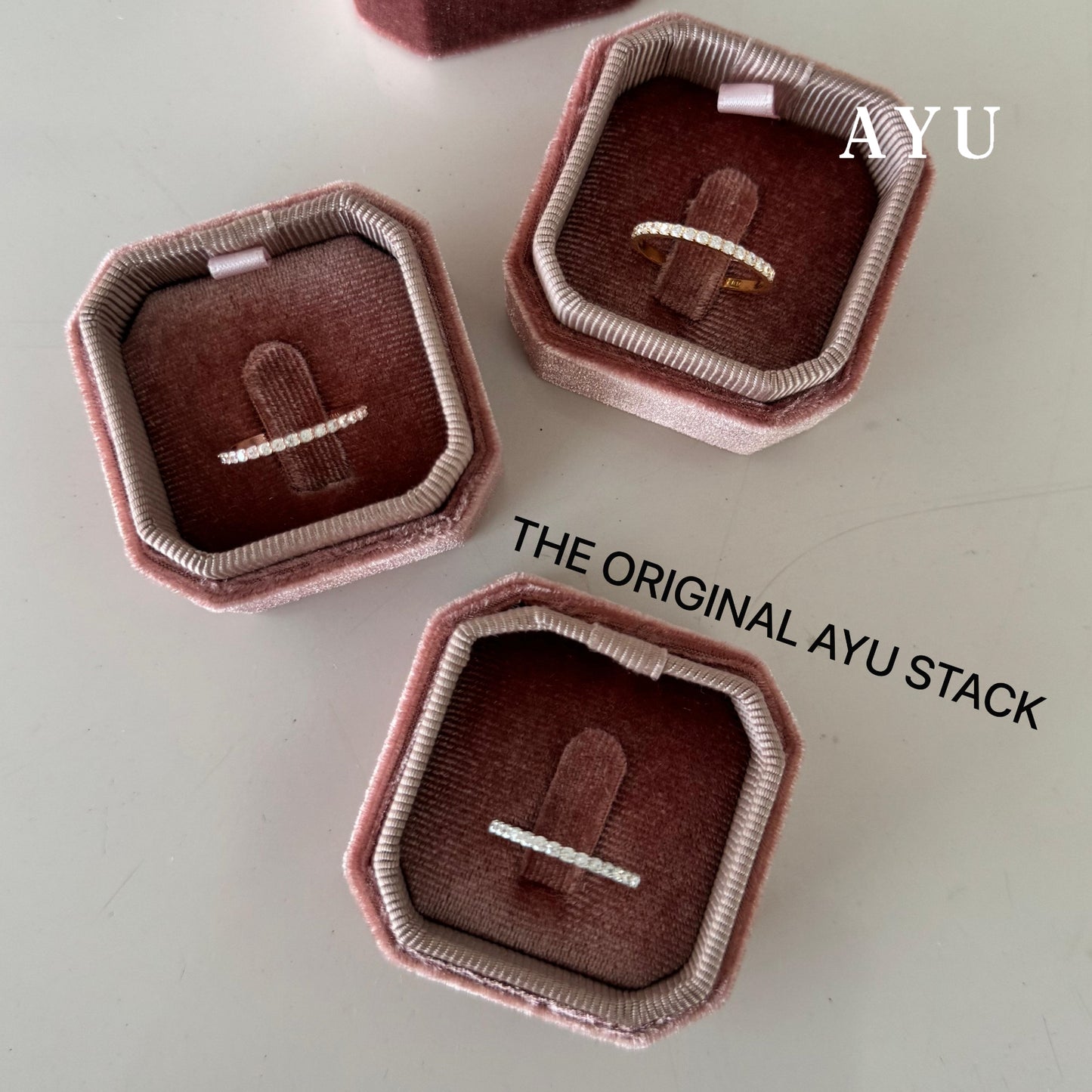 AYU Cincin Emas - The Original AYU Stack 17K White Gold