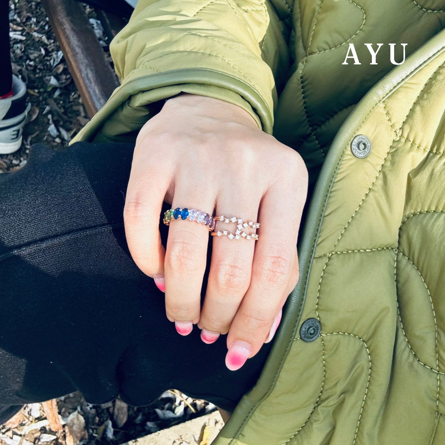 AYU Cincin Emas - Double Milky Way Ring 16k Yellow Gold