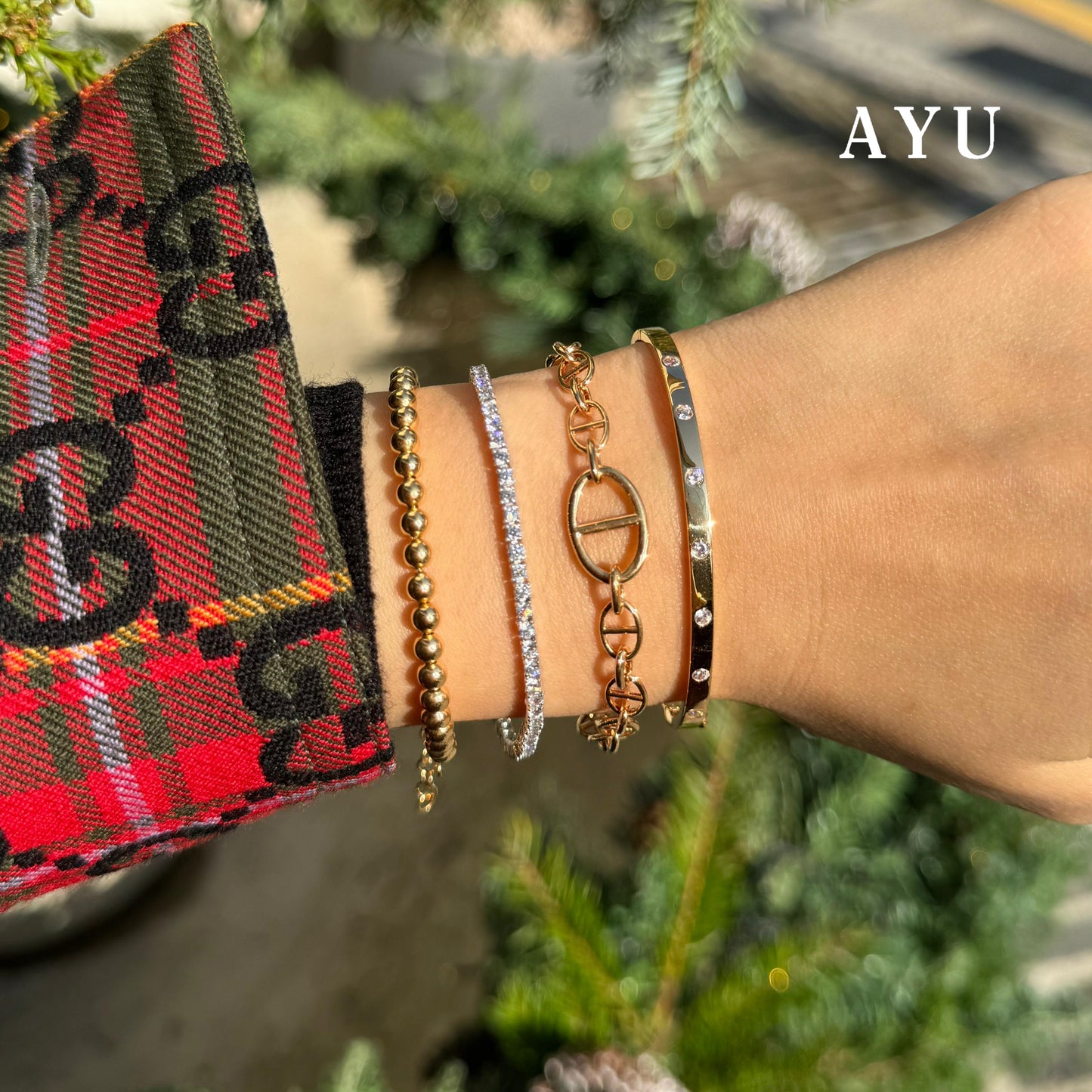 AYU Gelang Emas - Gold Boba Bracelet 16k Yellow Gold