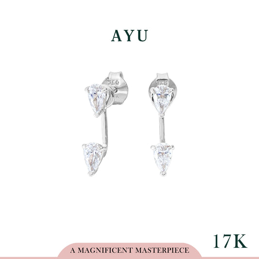 AYU Anting Emas -  Teardrop Double Studs Jacket 17k