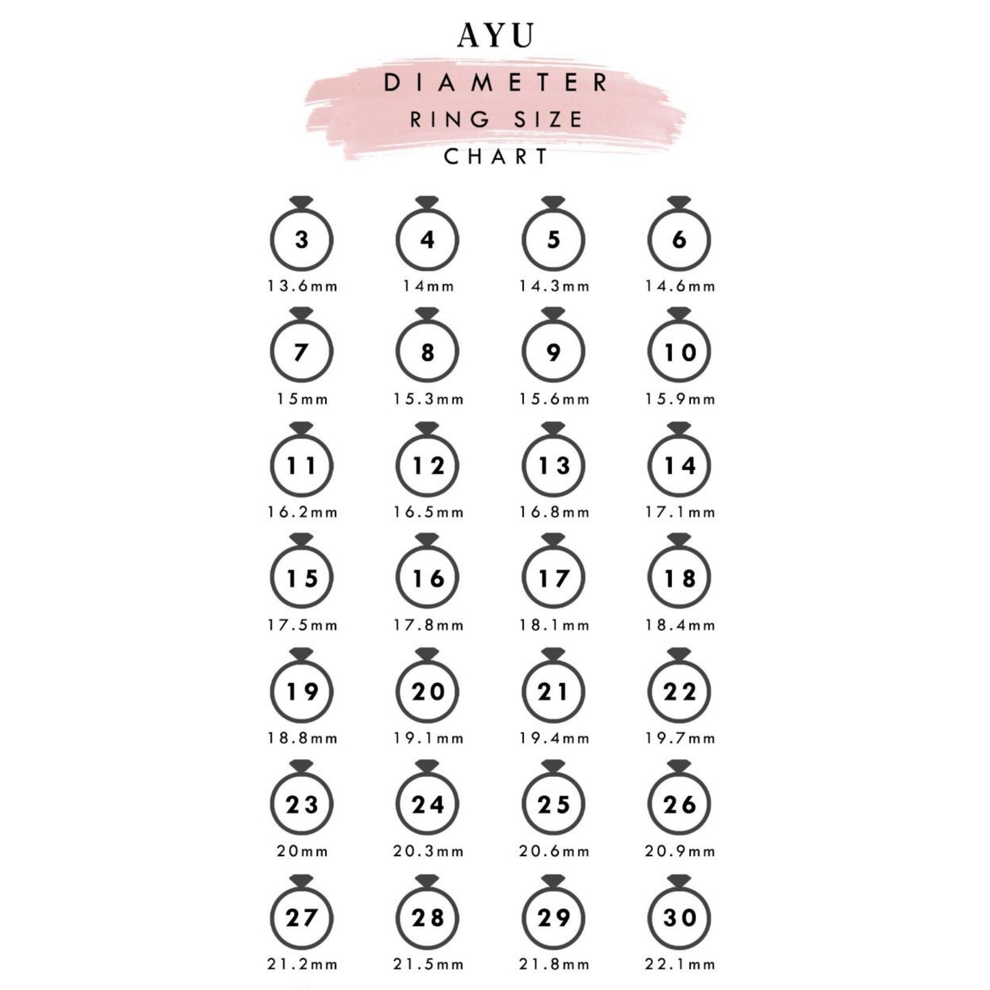 The AYU Mini Selly Spaced Ring 16k Yellow Gold