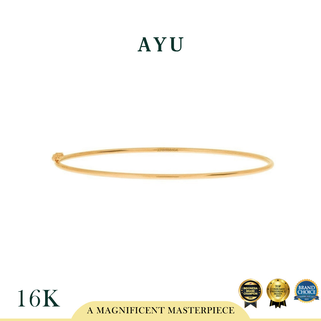 AYU Gelang Emas - Gold Wire Bangle #6 16k Yellow Gold
