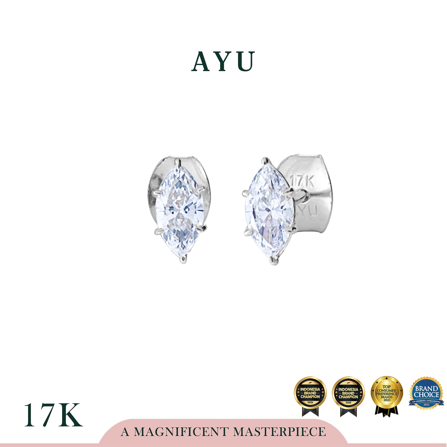AYU Anting Emas - Selly Studs 17k