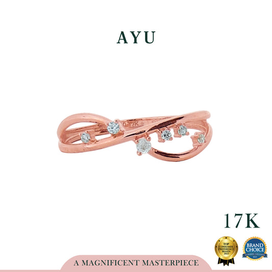 AYU Cincin Emas - Crossing Milky Way Ring 17K Rose Gold