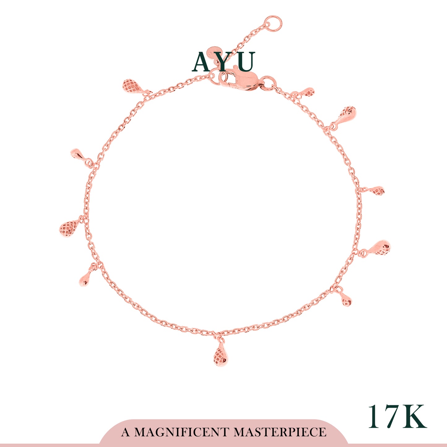 AYU Gelang Emas - Multi Gold Raindrops Bracelet 17k