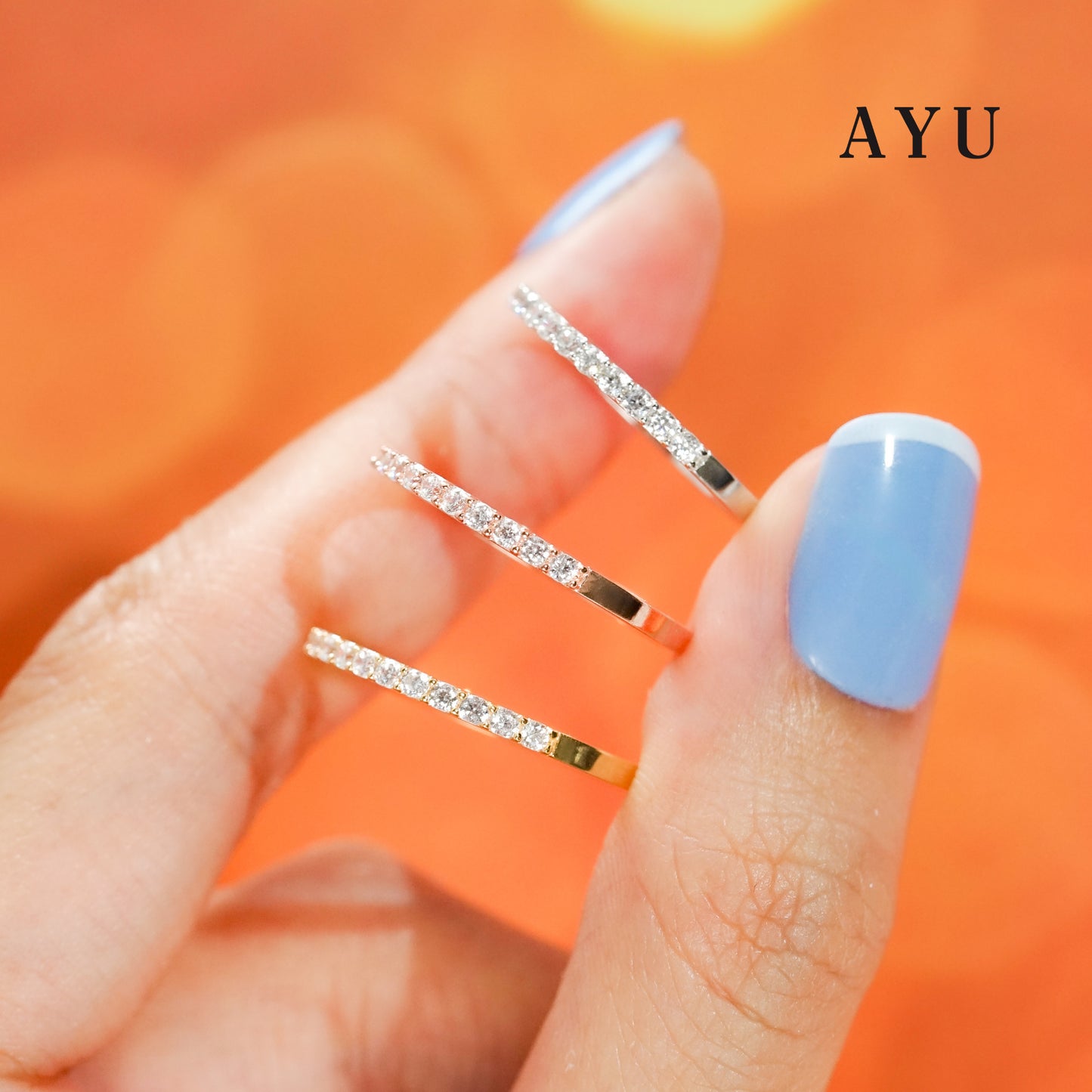 AYU Cincin Emas - The Original AYU Stack 17K Rose Gold