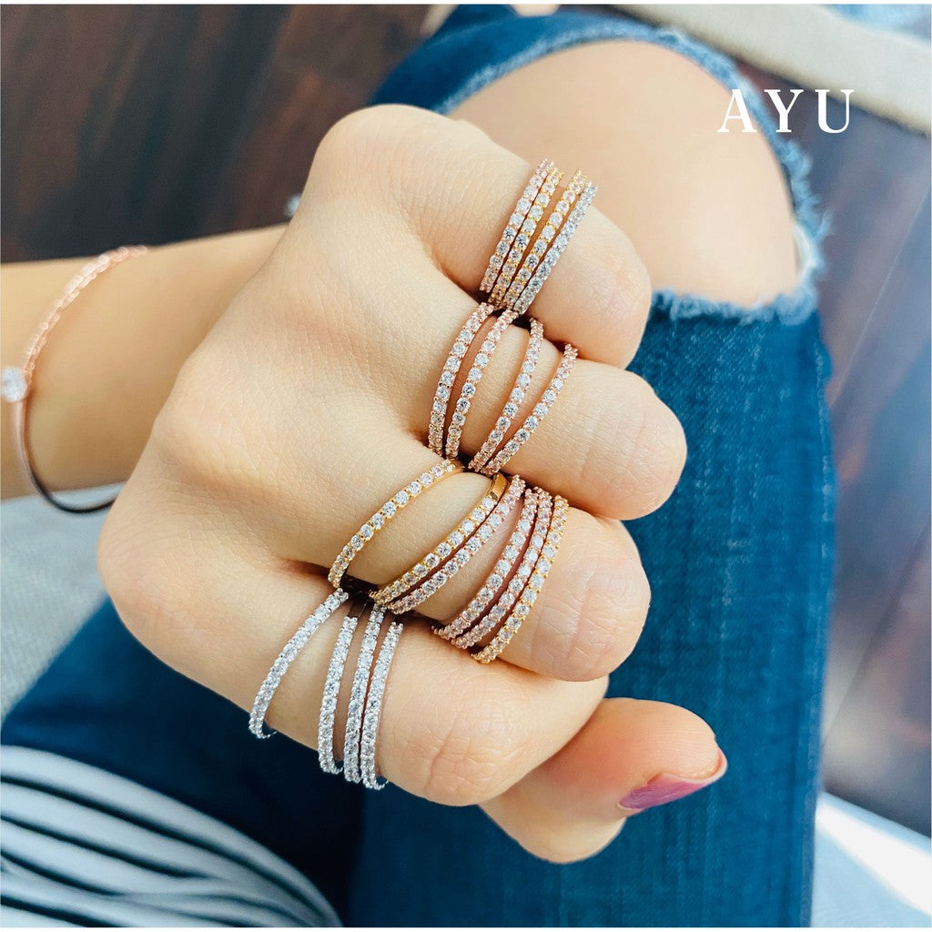 AYU Cincin Emas - The Original AYU Stack 17K White Gold