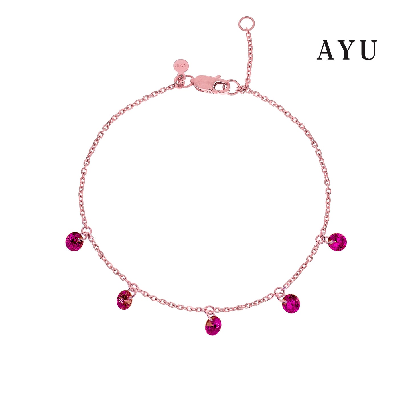 AYU 5 Candy Pop Chain Bracelet 17K Rose Gold