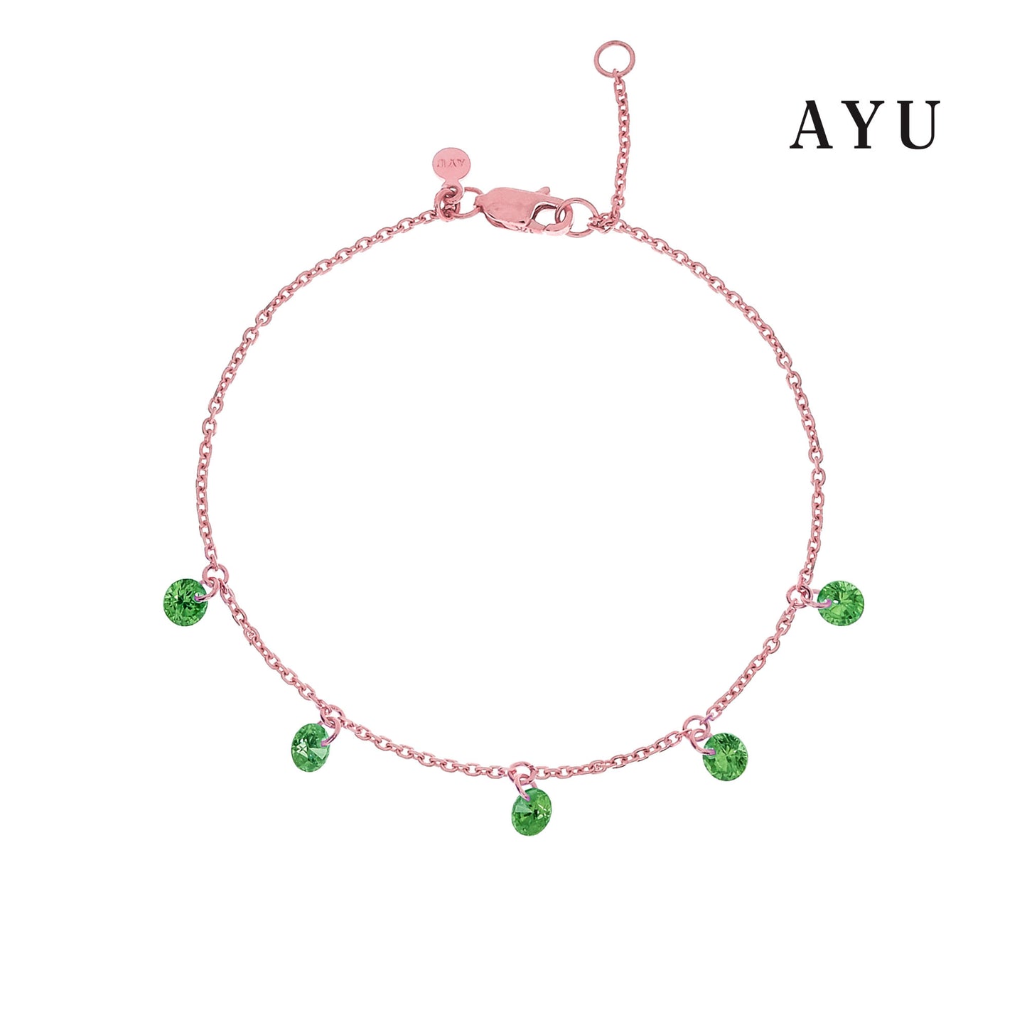 AYU 5 Candy Pop Chain Bracelet 17K Rose Gold