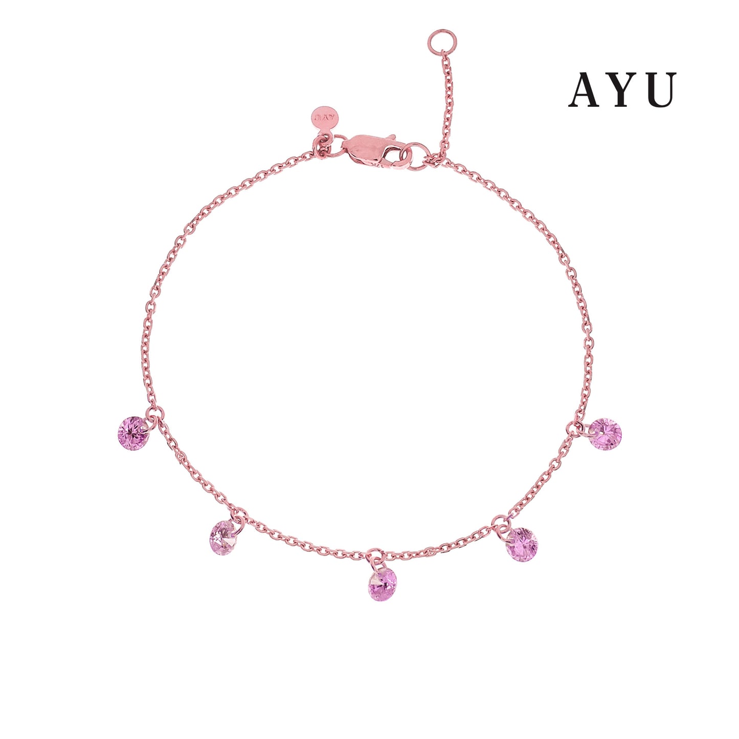 AYU 5 Candy Pop Chain Bracelet 17K Rose Gold