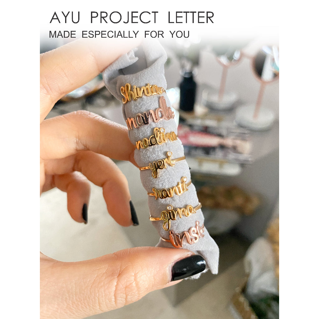 AYU Custom Cincin Cursive 17K