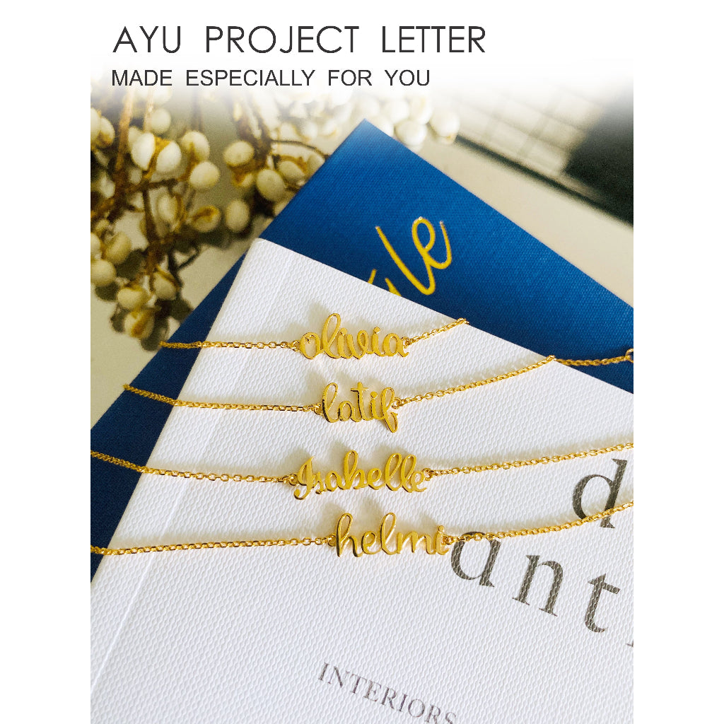 AYU Custom Bracelet Cursve 16K Yellow Gold