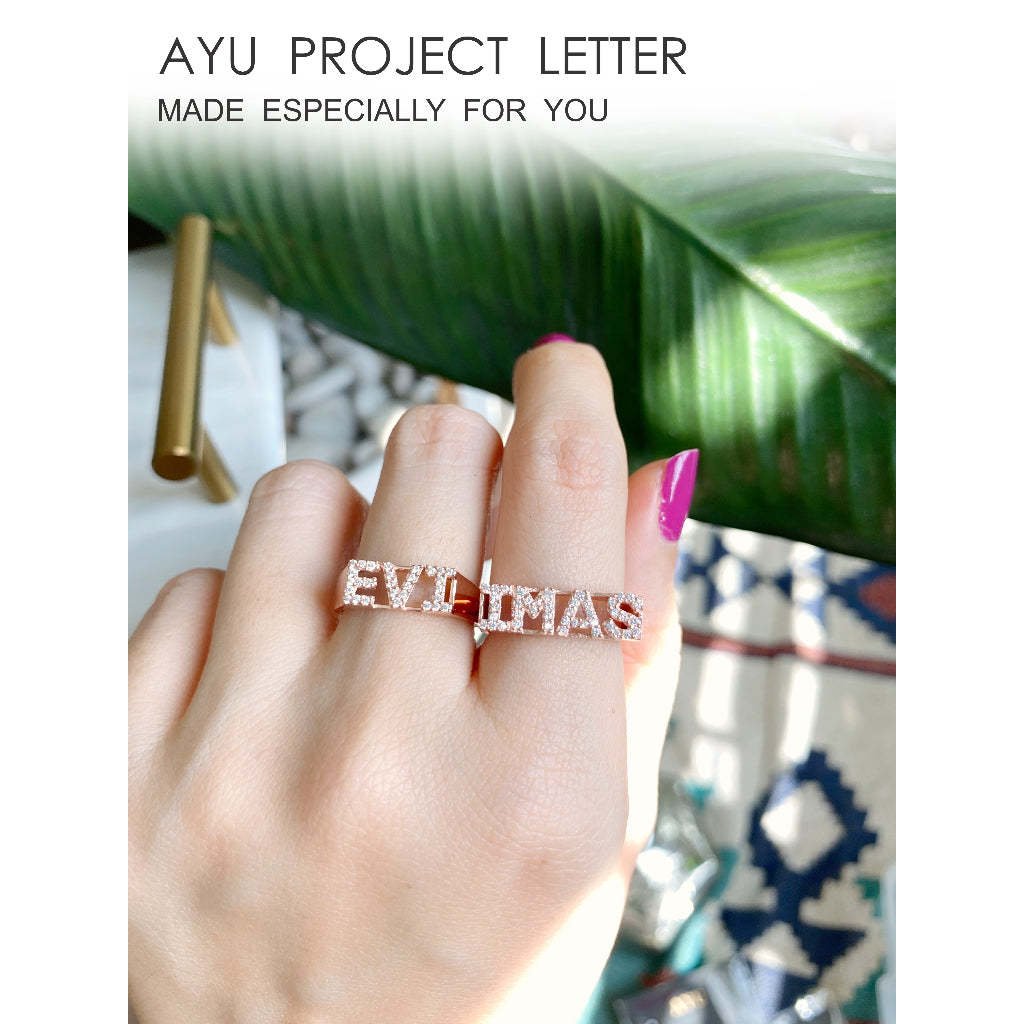 AYU Custom Cincin Pave / Gold Signet 17K