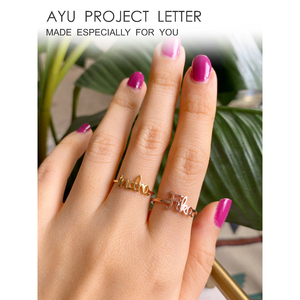 AYU Custom Cincin Cursive 17K