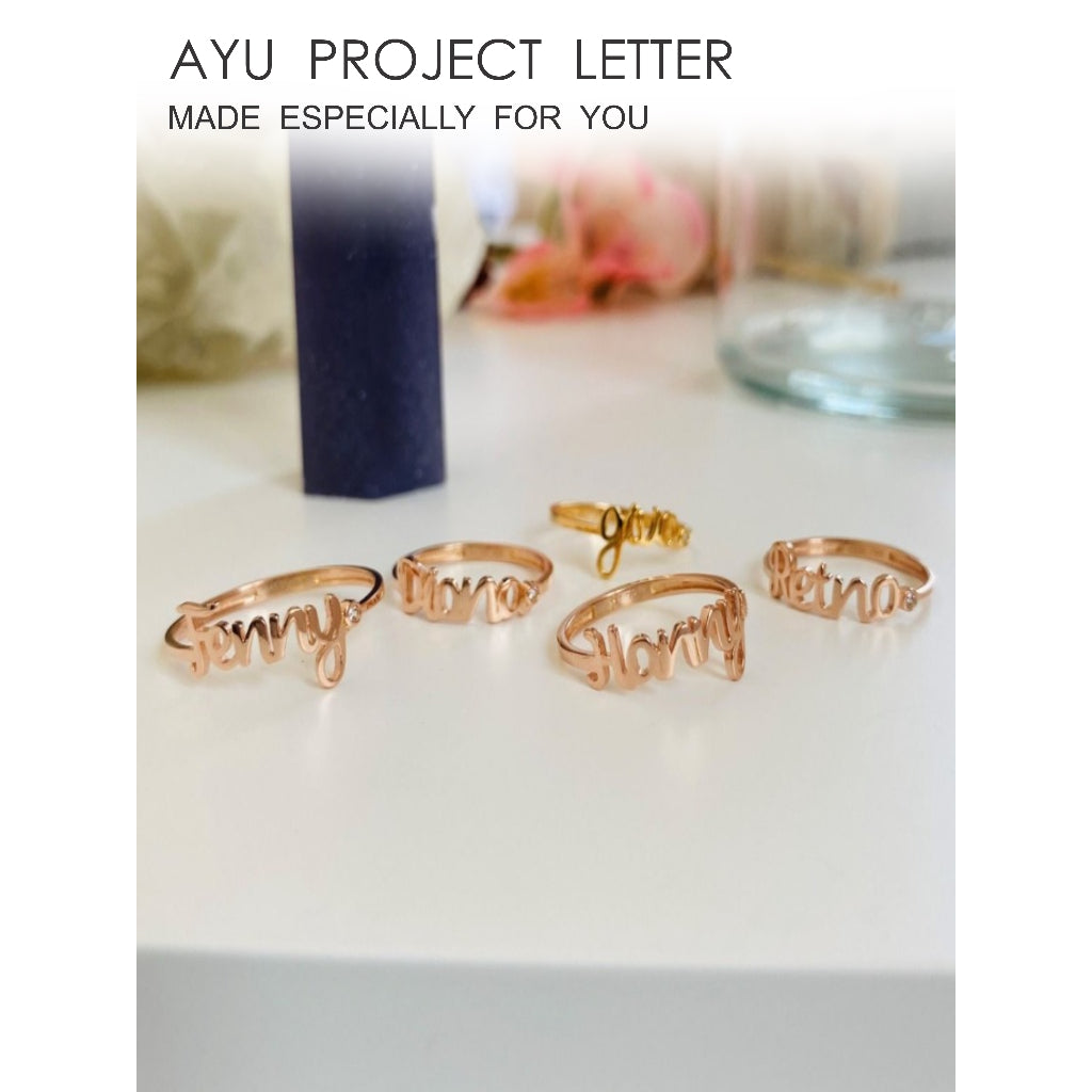AYU Custom Cincin Cursive 17K