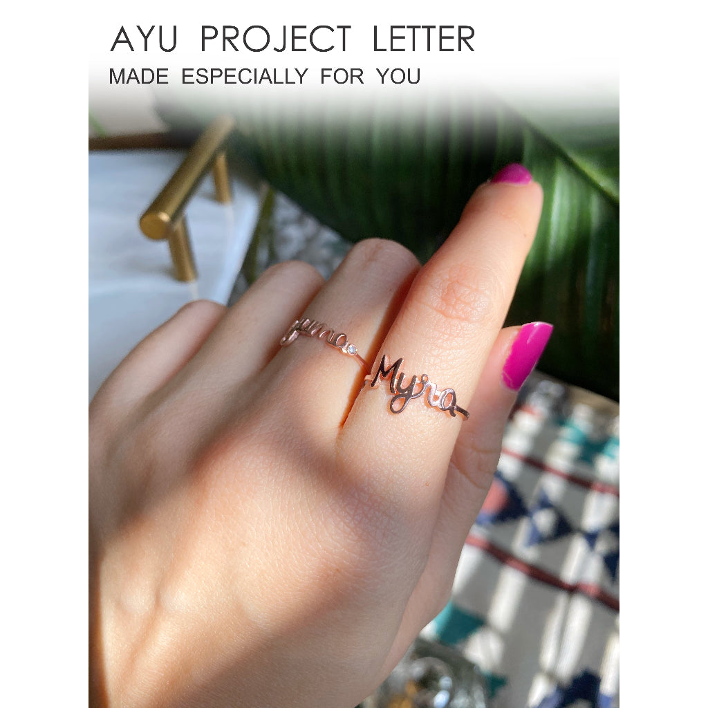AYU Custom Cincin Cursive 17K