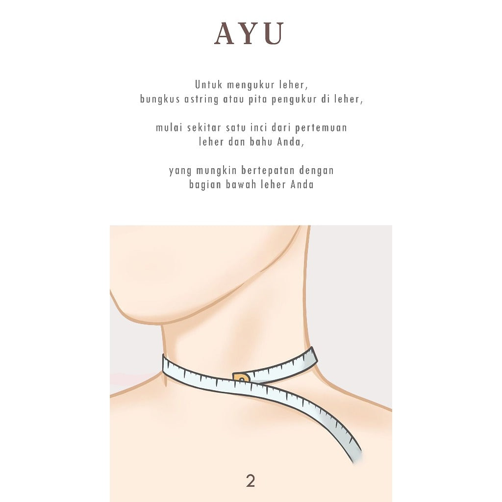 AYU Kalung Emas - The Glam Sella Cut Necklace 17k Rose Gold