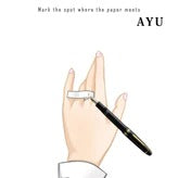 AYU Cincin Emas - Open Ring With Slanted Edge 16k Yellow Gold