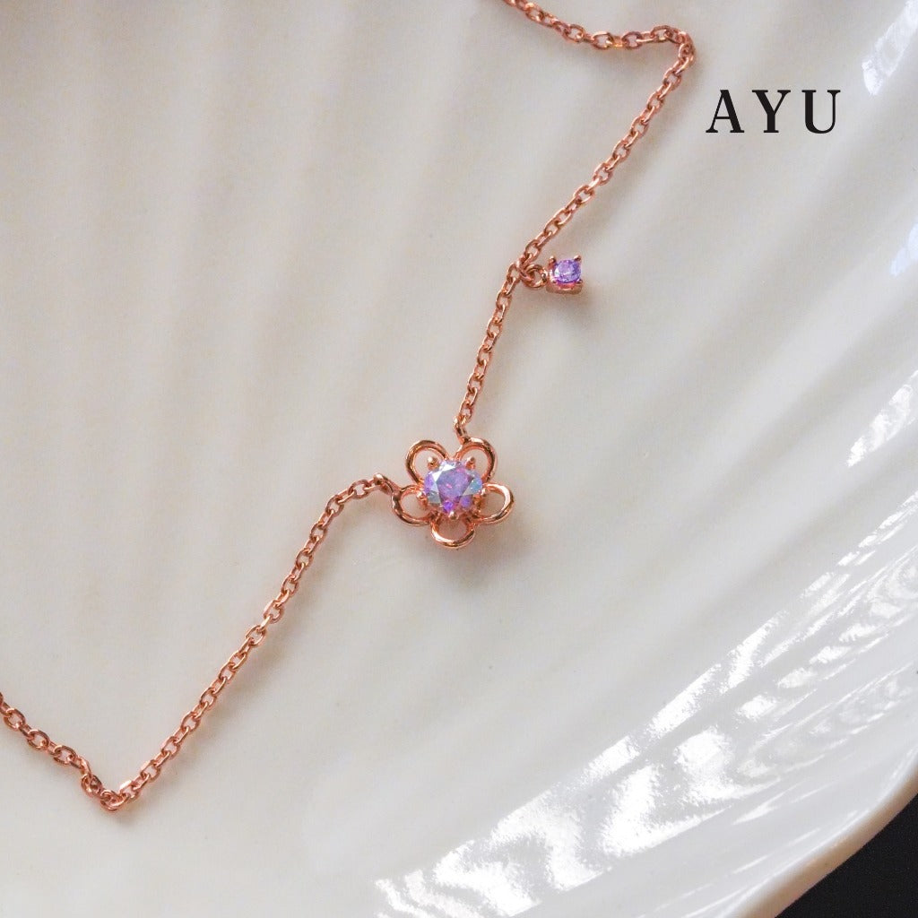AYU Kalung Emas - Magical Daisy Chain Necklace 17k Rose Gold