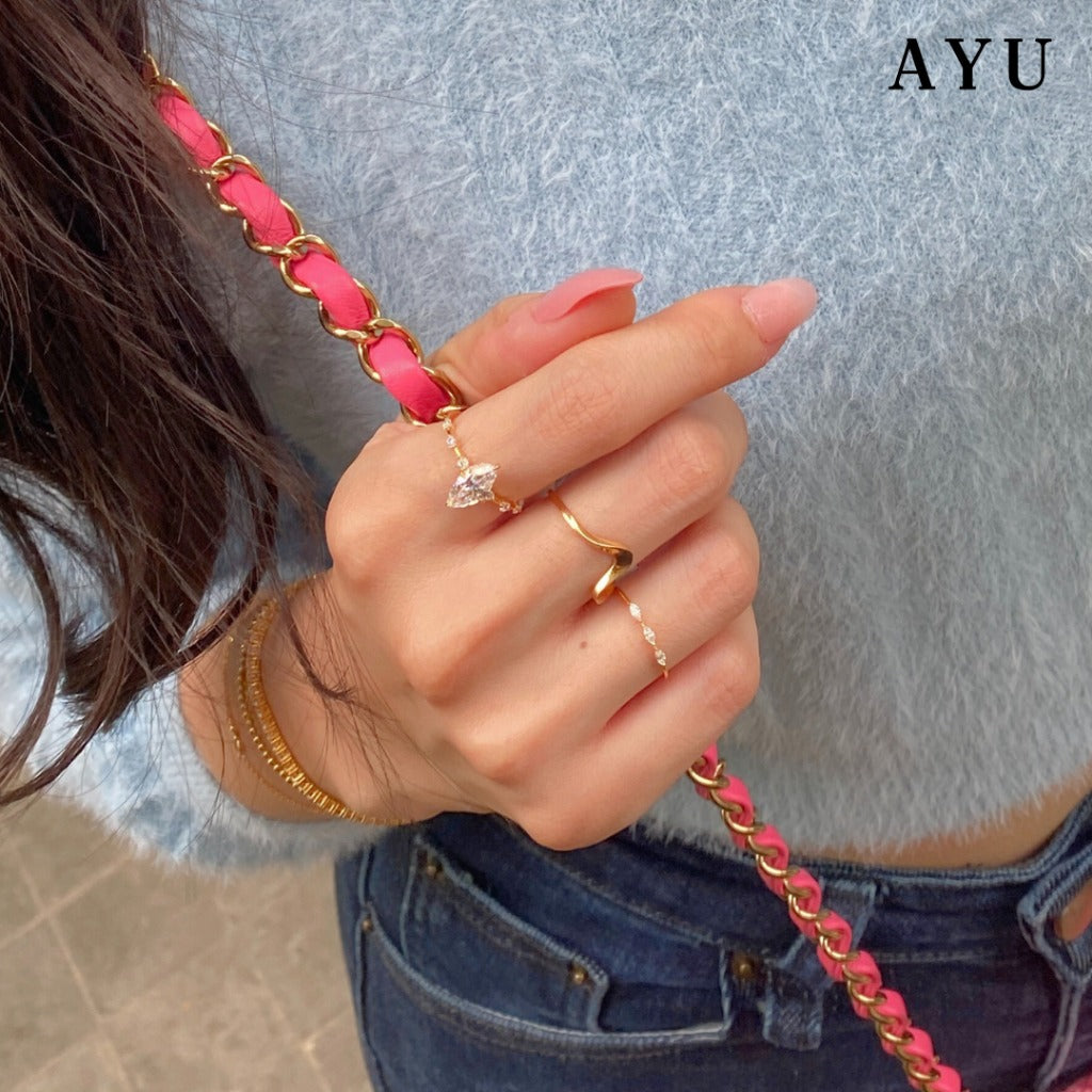 The AYU Mini Selly Spaced Ring 16k Yellow Gold