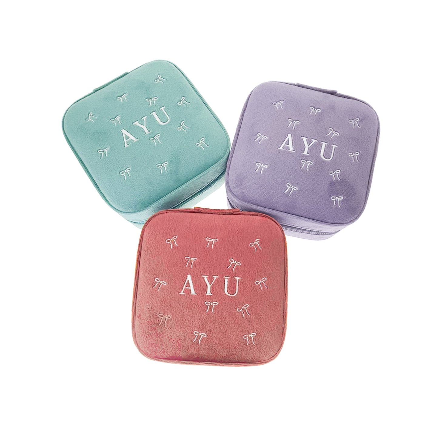 AYU Kotak Perhiasan - Ribbon Velvet Jewellery Box