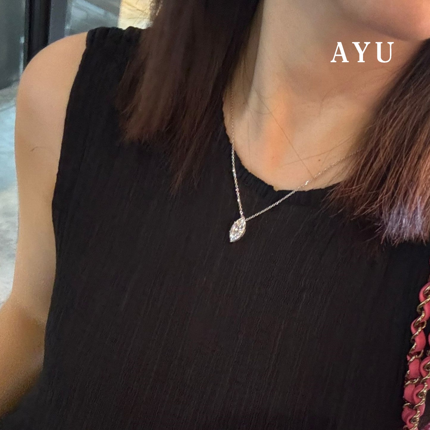 AYU Kalung Emas - The Glam Sella Cut Necklace 17k Rose Gold