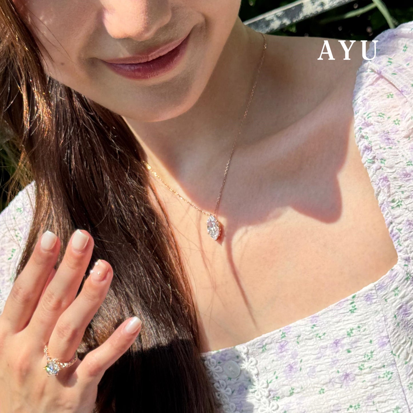 AYU Kalung Emas - The Glam Sella Cut Necklace 17k Rose Gold