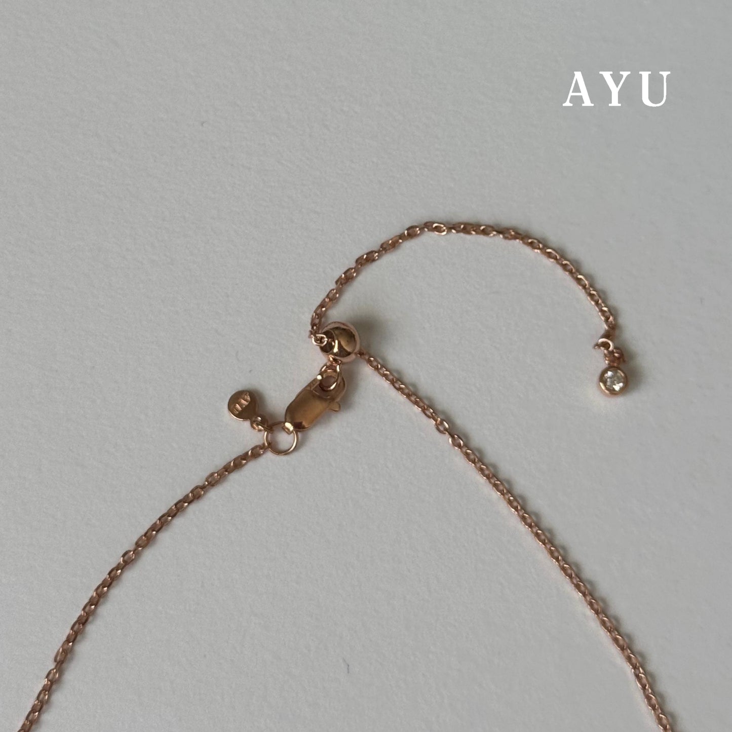 AYU Kalung Emas - The Glam Sella Cut Necklace 17k Rose Gold