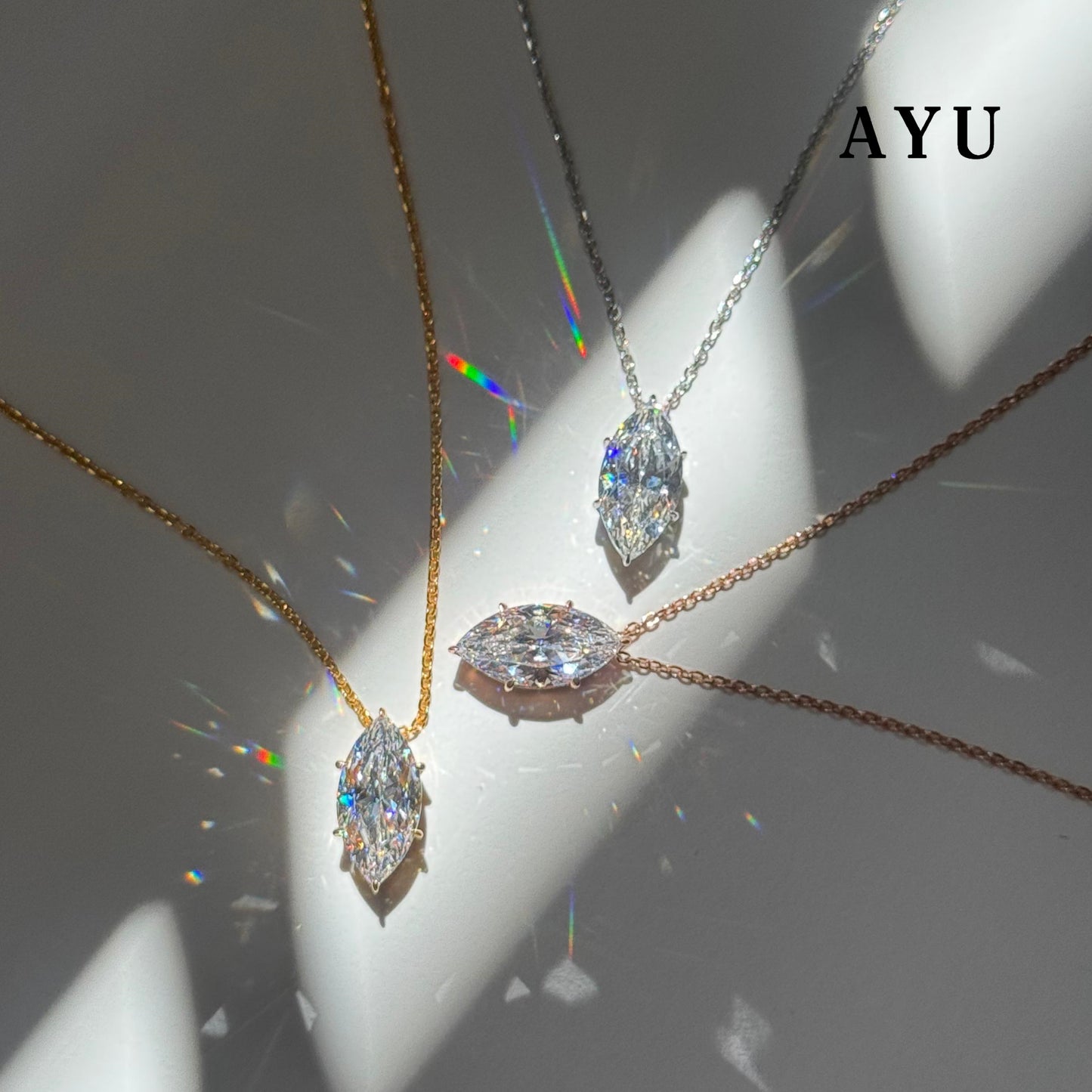AYU Kalung Emas - The Glam Sella Cut Necklace 17k Rose Gold