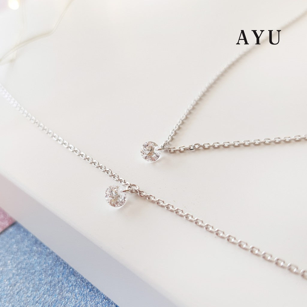 AYU Anklet Emas - Candy Pop Chain Anklet 17k White Gold