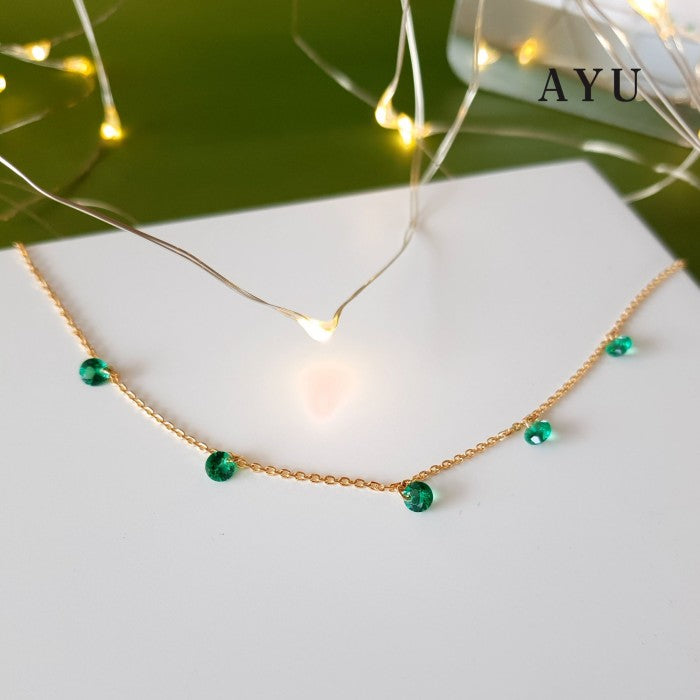 AYU 5 Candy Pop Chain Necklace 16K Yellow Gold