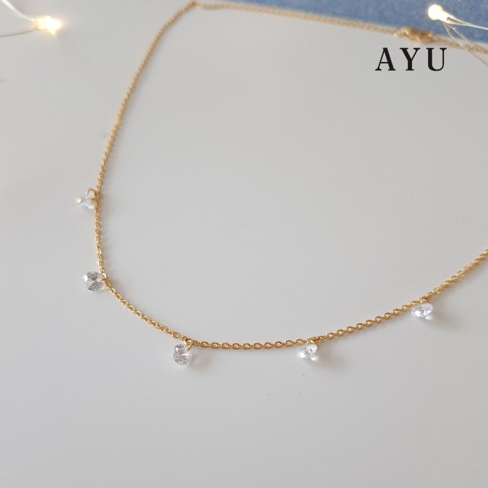 AYU 5 Candy Pop Chain Necklace 16K Yellow Gold