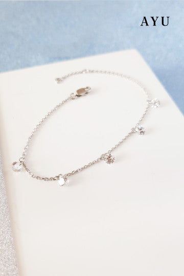 AYU Gelang Emas - 5 Candy Pop Chain Bracelet 17K White Gold