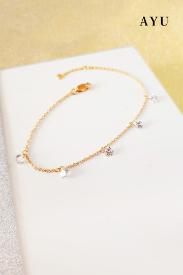AYU 5 Candy Pop Chain Bracelet 16K Yellow Gold