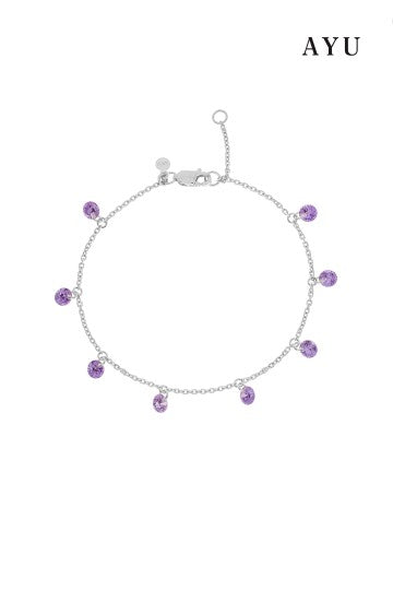 AYU 8 Candy Pop Chain Bracelet 17k White Gold