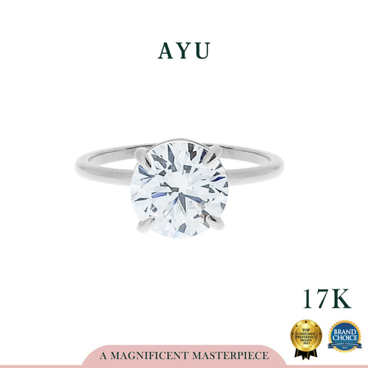 The AYU Setting In Glam Round Cut 17k White Gold