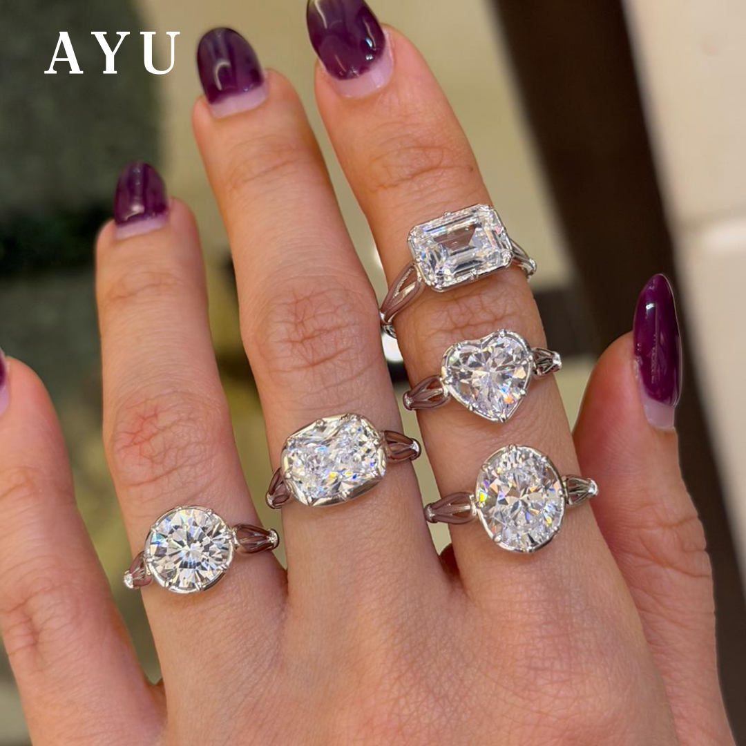 The AYU Georgian Setting In Round Solitaire 17k White Gold