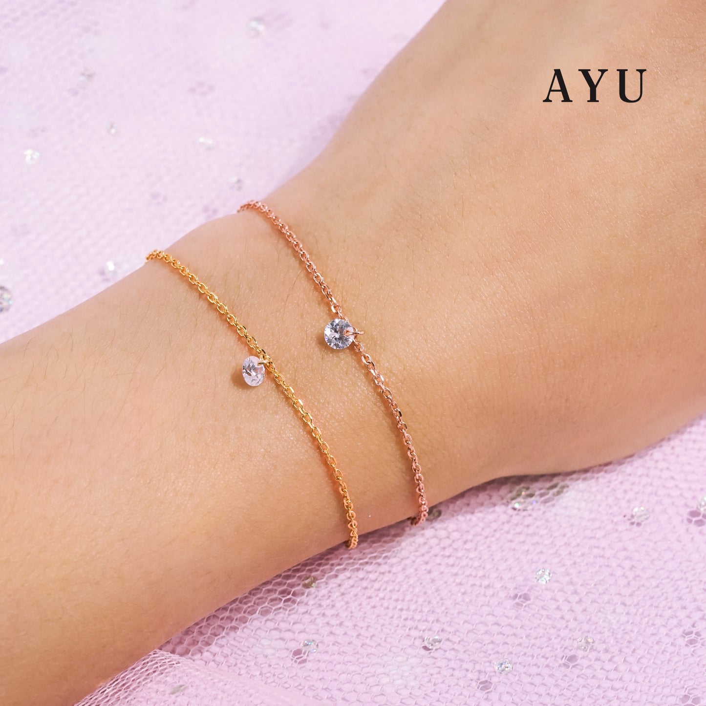 AYU Candy Pop Chain Bracelet 16k Yellow Gold