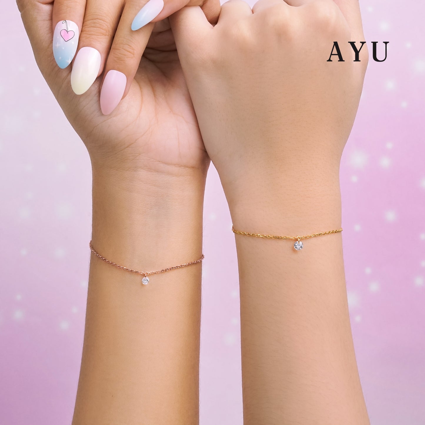 AYU Candy Pop Chain Bracelet 16k Yellow Gold