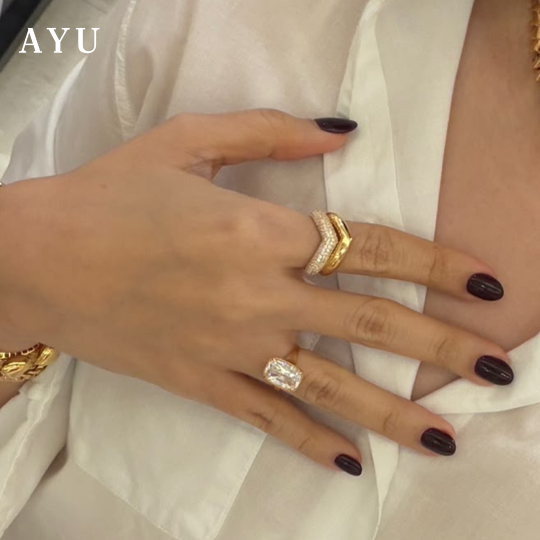 AYU Cincin Emas - The Ophelia Solitaire 17K Rose Gold