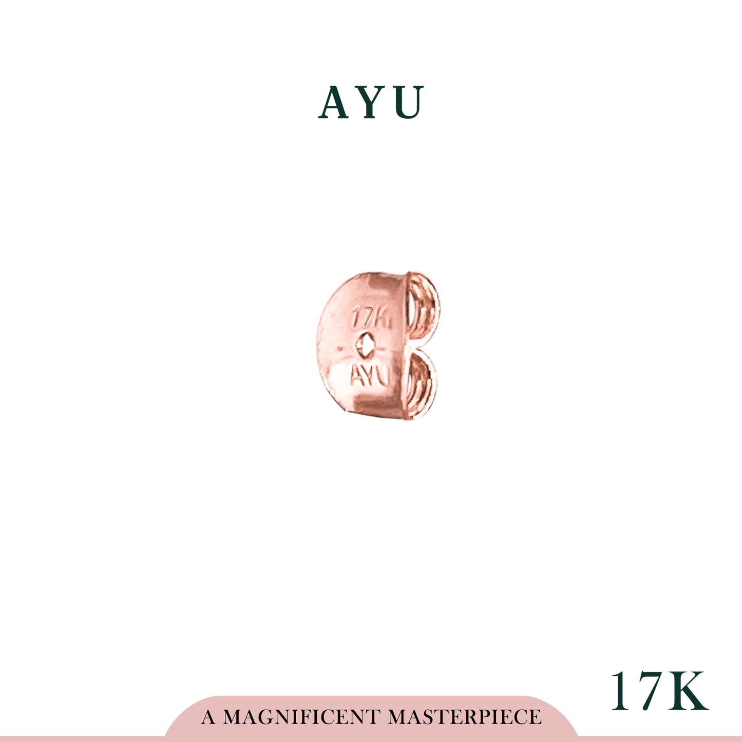 AYU Ulir Anting Emas 17k Rose Gold