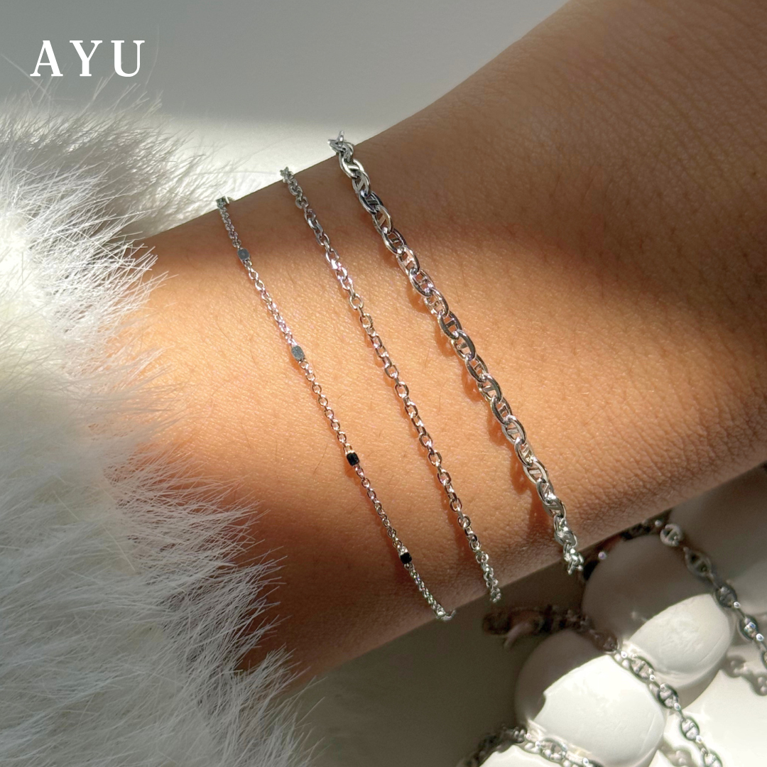 AYU Gelang Emas - Hemmy Bracelet 17k White Gold