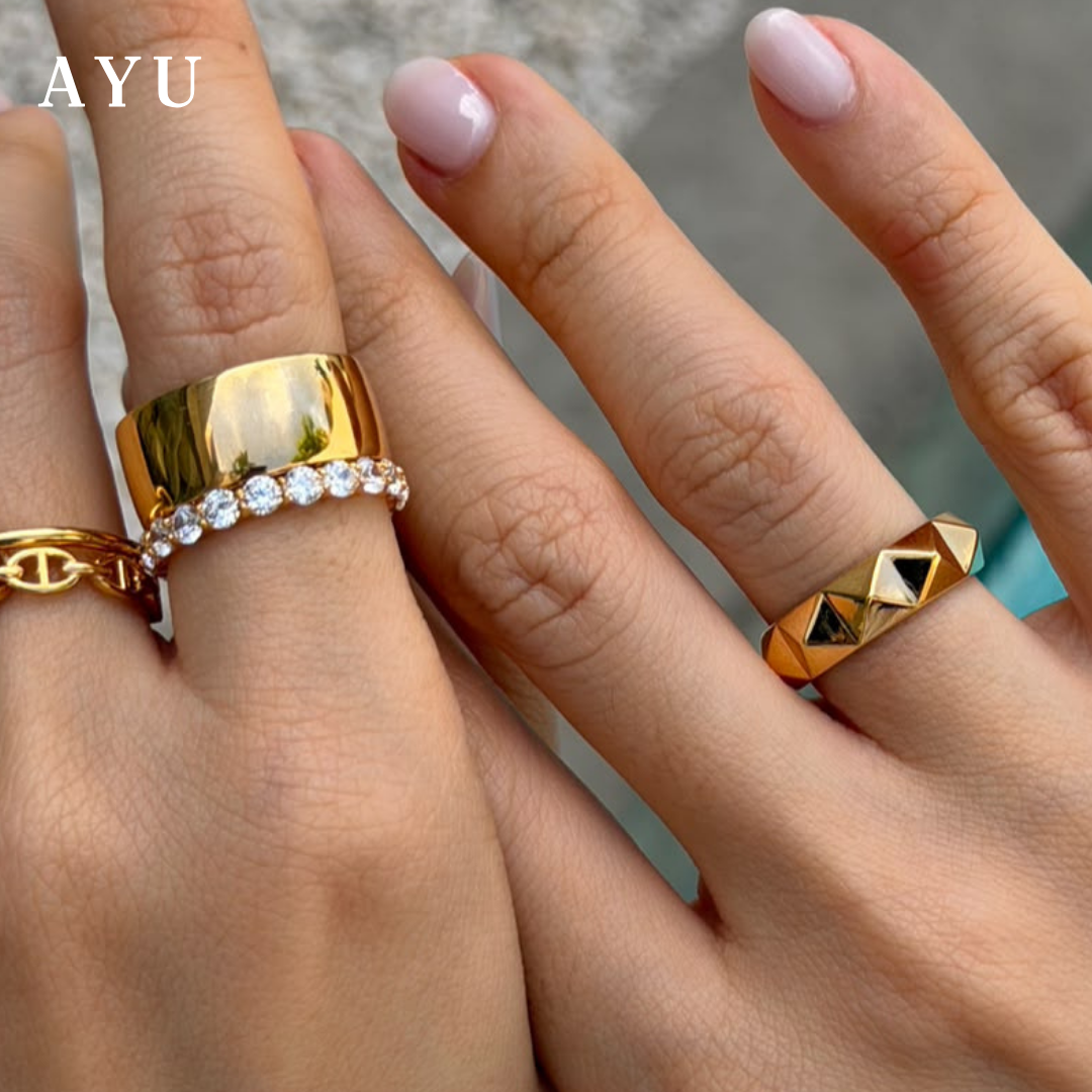 AYU Cincin Emas - Round Eternity Ring 17K Rose Gold