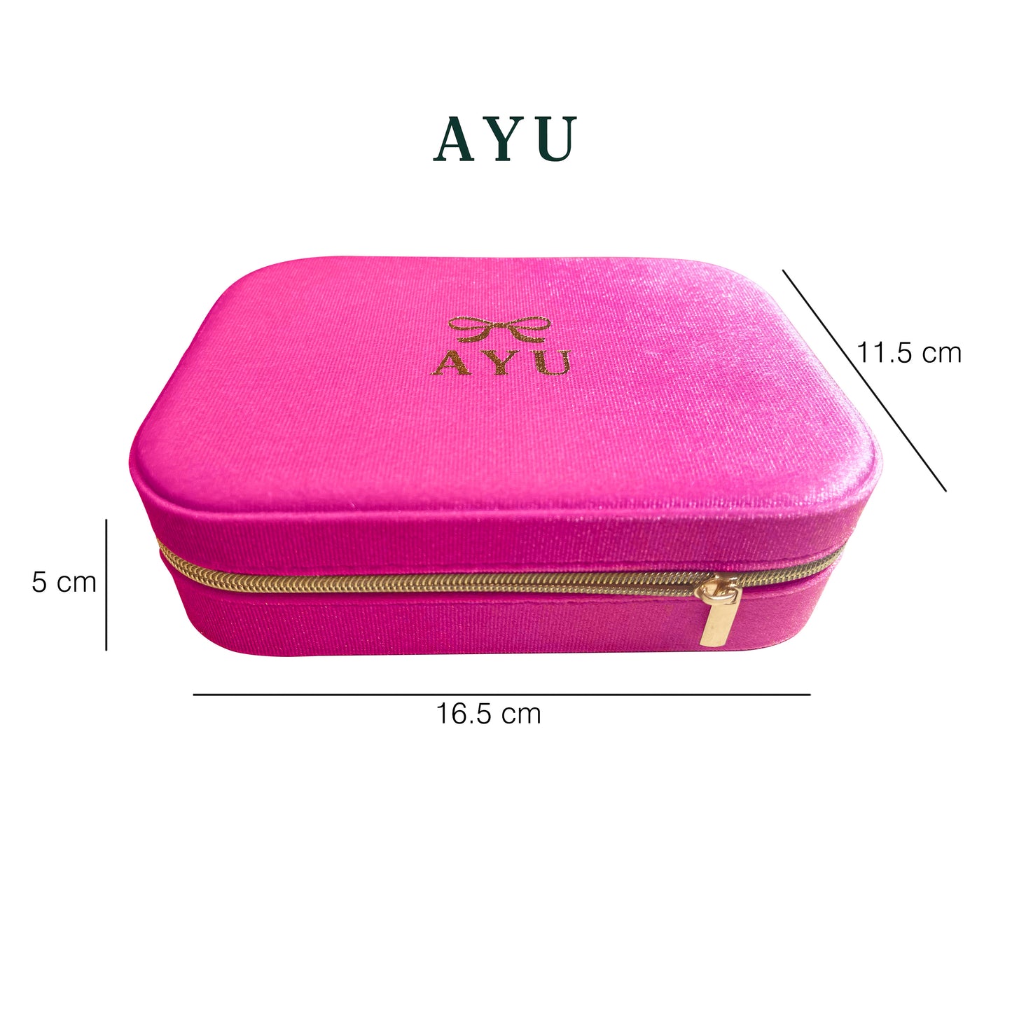 AYU Kotak Perhiasan - Ribbon Rectangle Velvet Jewellery Box