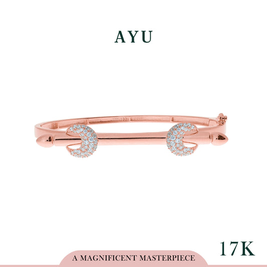 AYU Gelang Emas-Gold Chakra Bar Bangle 17K Rose Gold